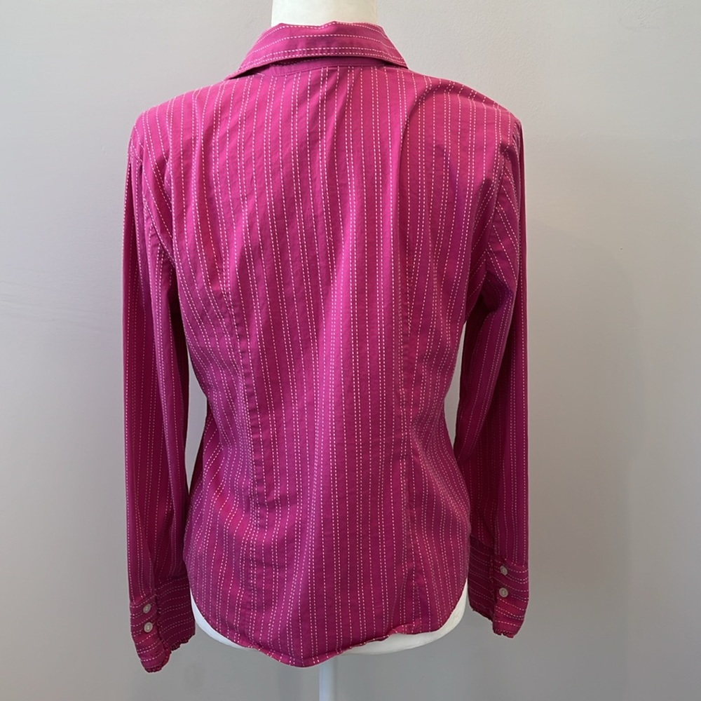 Lilly Pulitzer Women's Long Sleeve Button Front Ruffle Shirt Size 8 - Picture 5 of 6